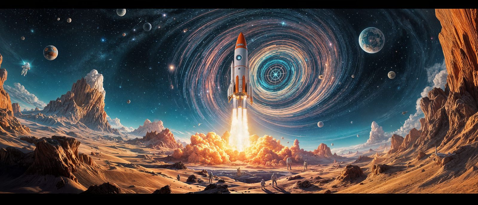 Blasting Off Into the Unknown  by @Narwhal 