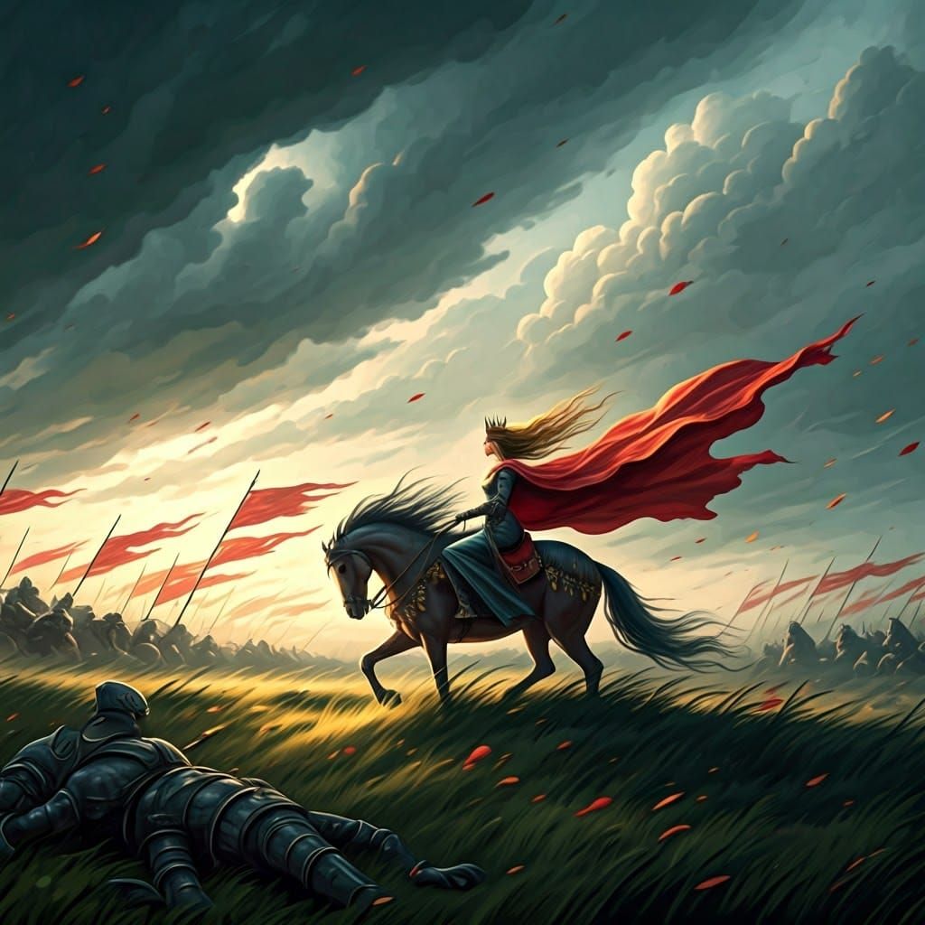 A windswept battlefield