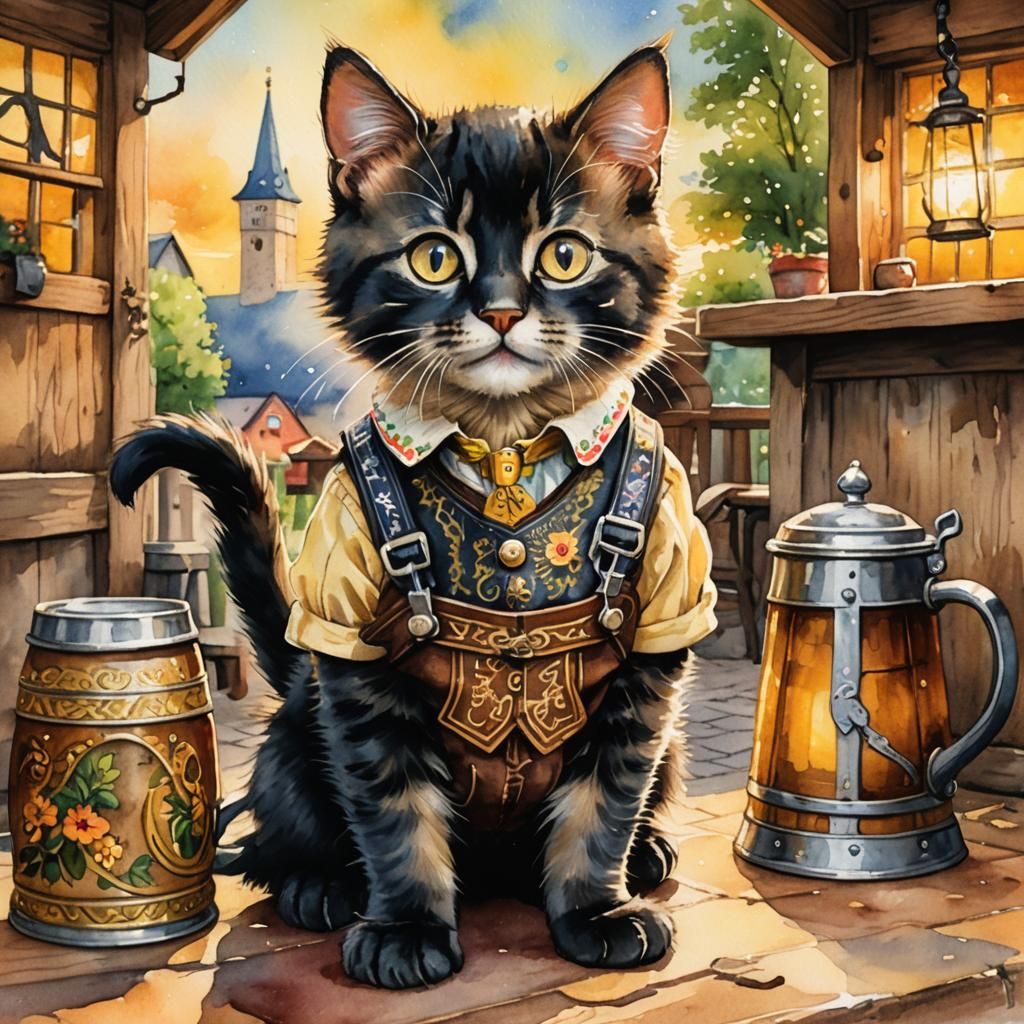 Cat & Stein  by @Wreckitwonder