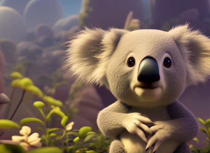 A confused koala AI Generated Artwork NightCafe Creator