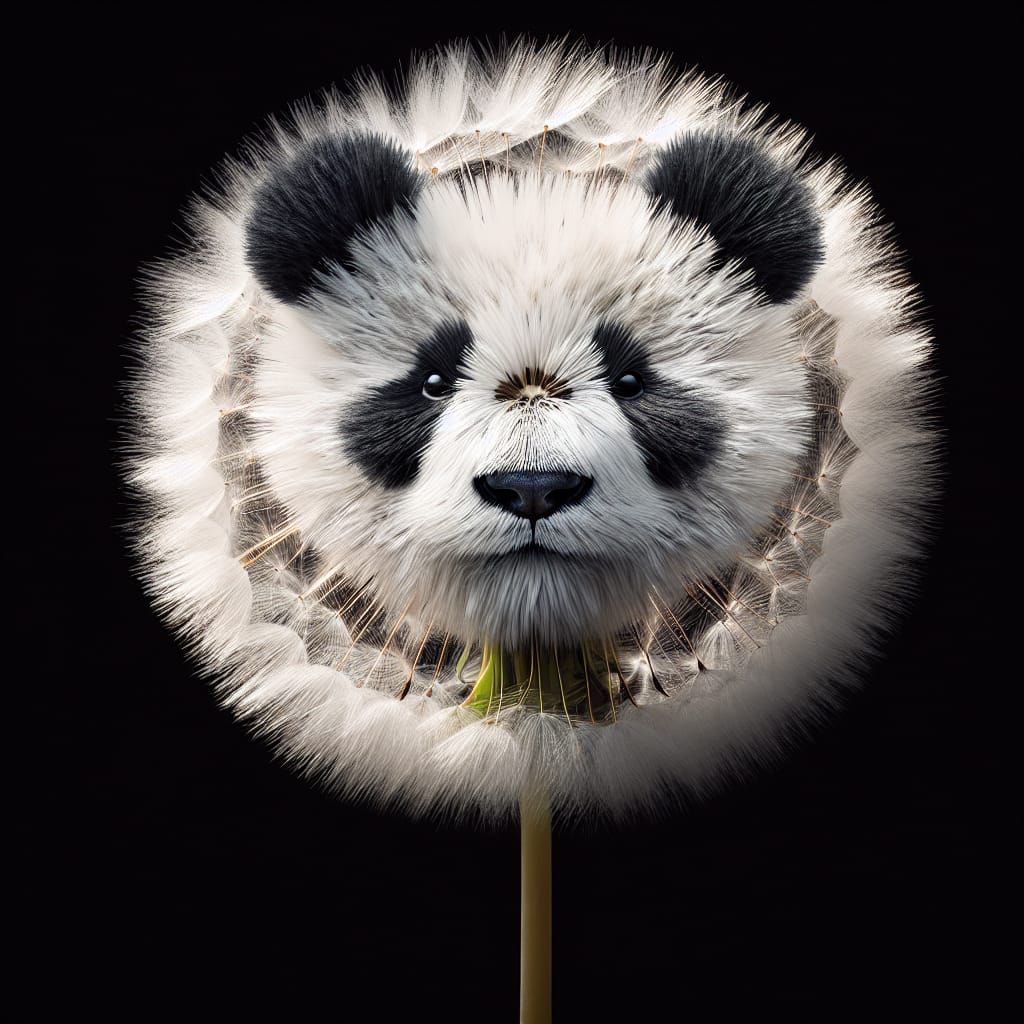 fuzzy dandelion panda