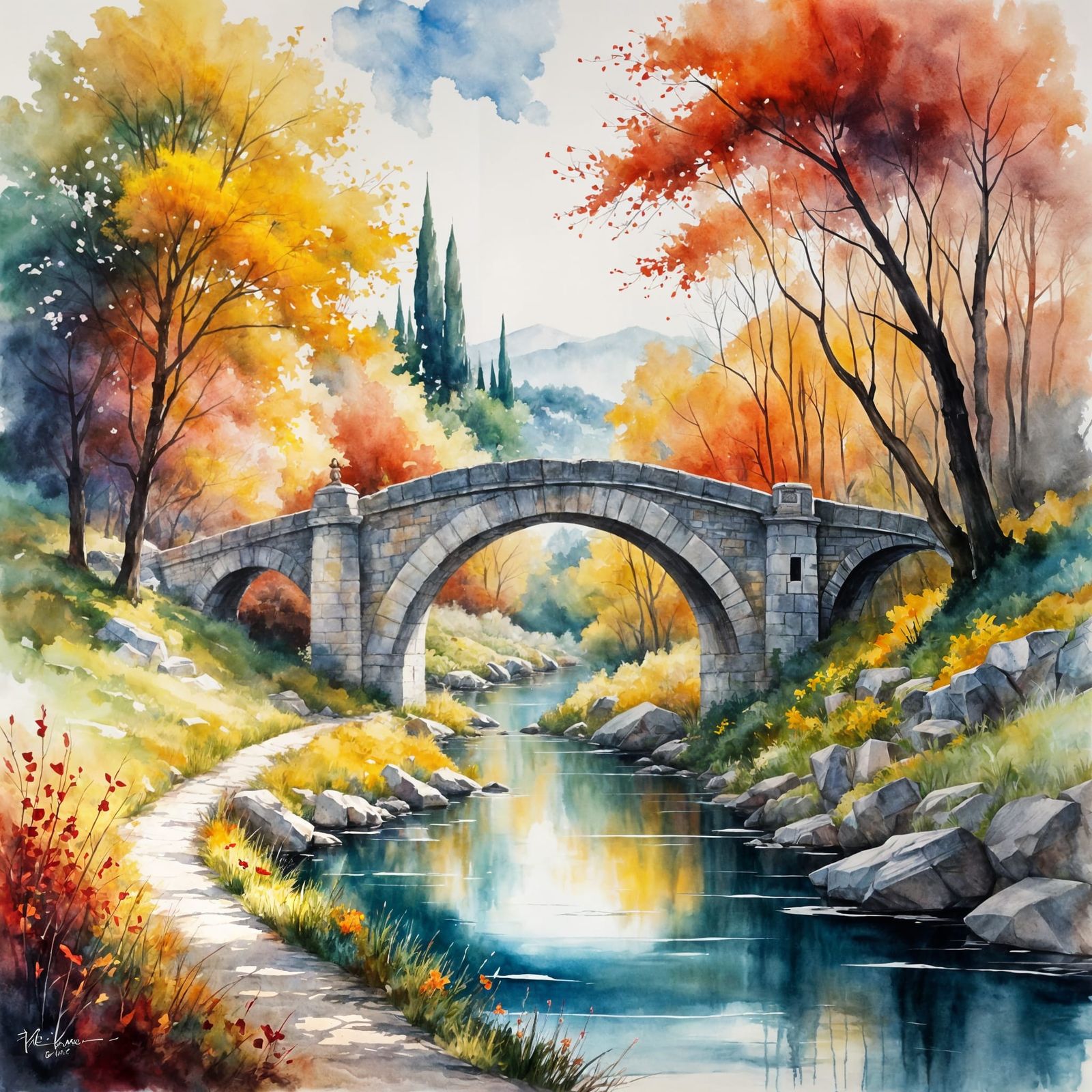 🎶 like a bridge over tranquil water 🎶  by @Sherkhal