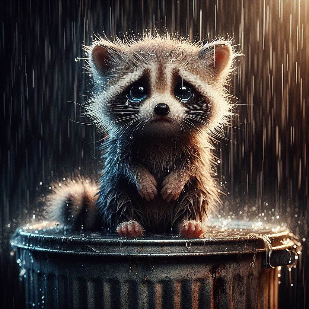 Trash Panda? No, he's just a little guy!