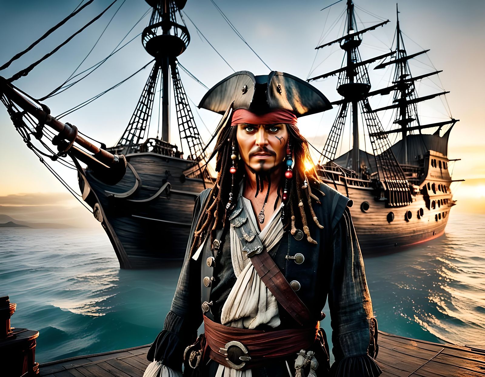 Jack Sparrow and the Black Pear Pirate Ship   by @WDWParksGal