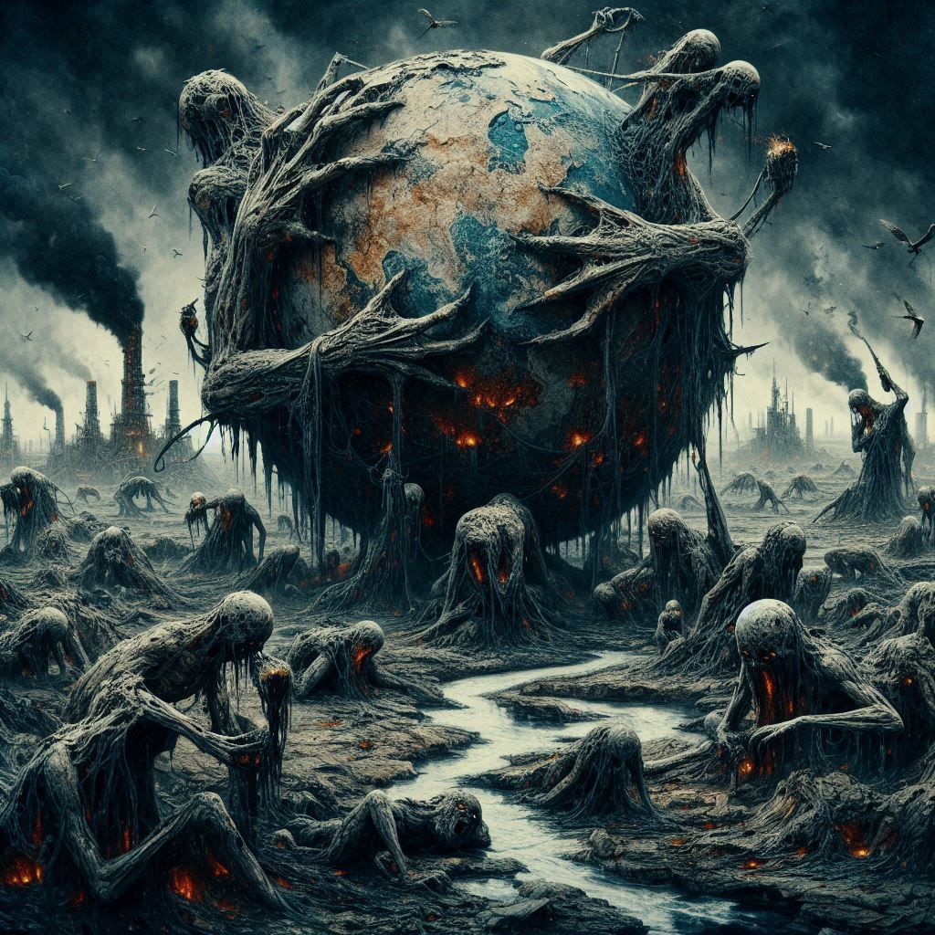 They drown the earth in oil and greed, As if the world exist...