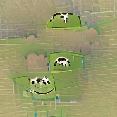 3 happy cows in a field