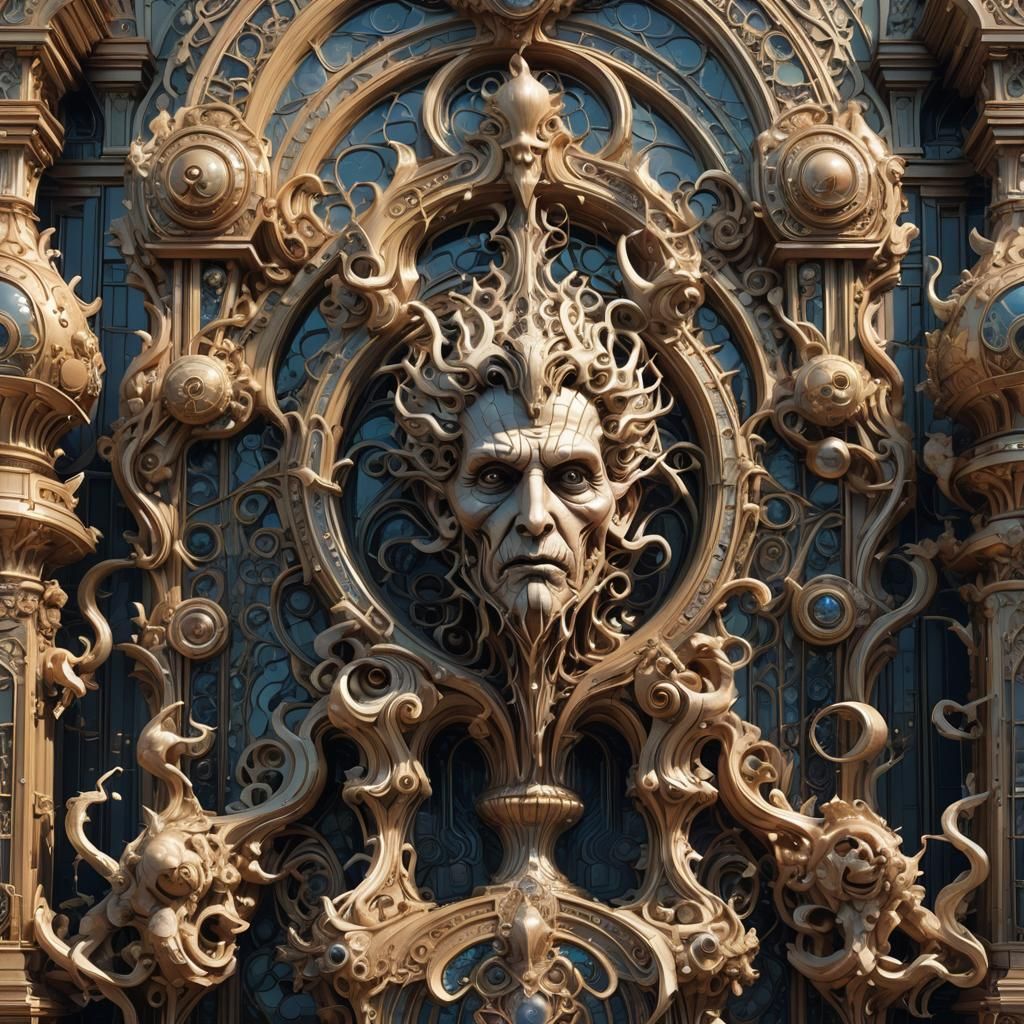 hyper-realistic imaginary horrific queered look mystic unkno...