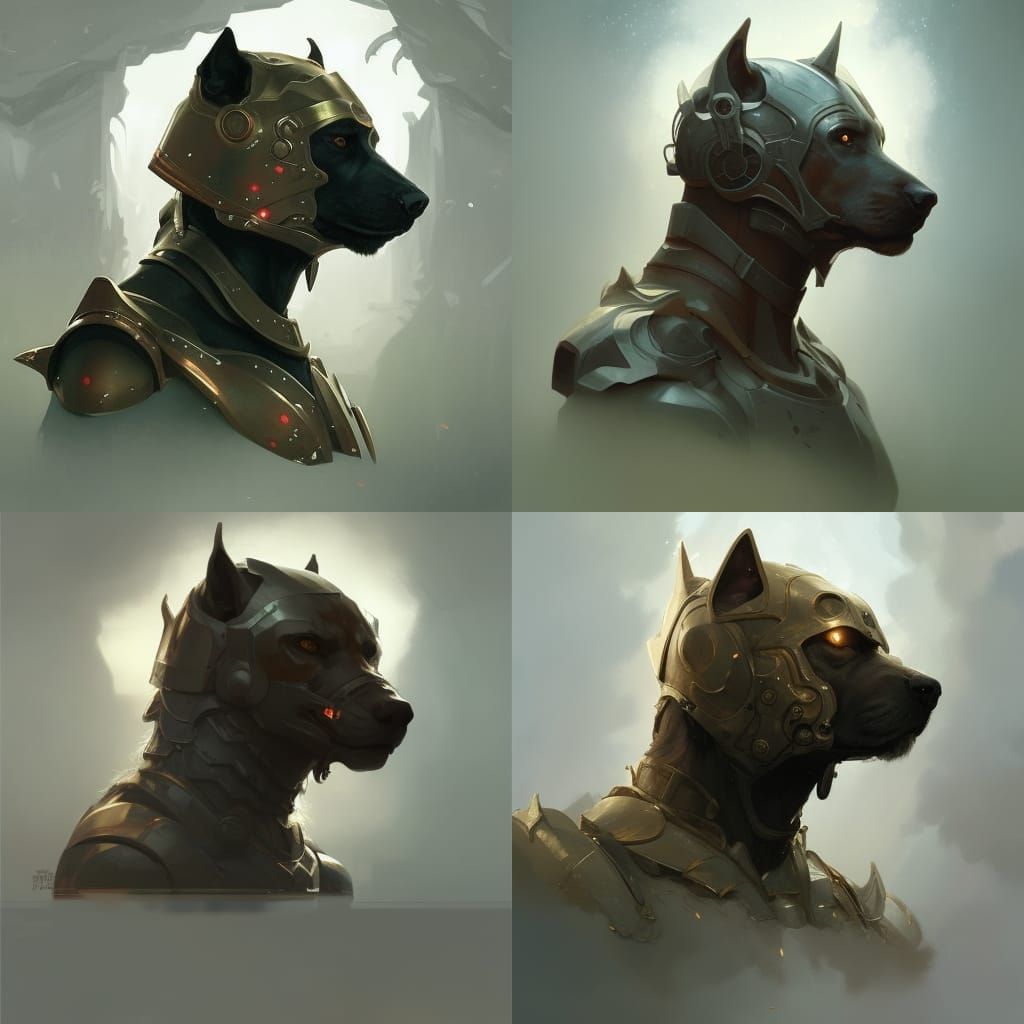 dogman wearing simple armor - AI Generated Artwork - NightCafe Creator