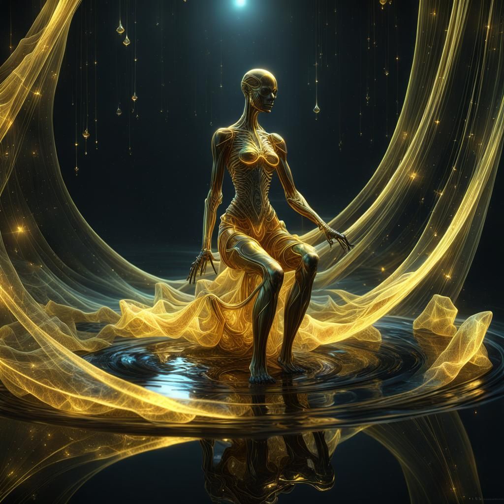 Taylor Swift in Bioluminescent Cyberpunk Fantasy