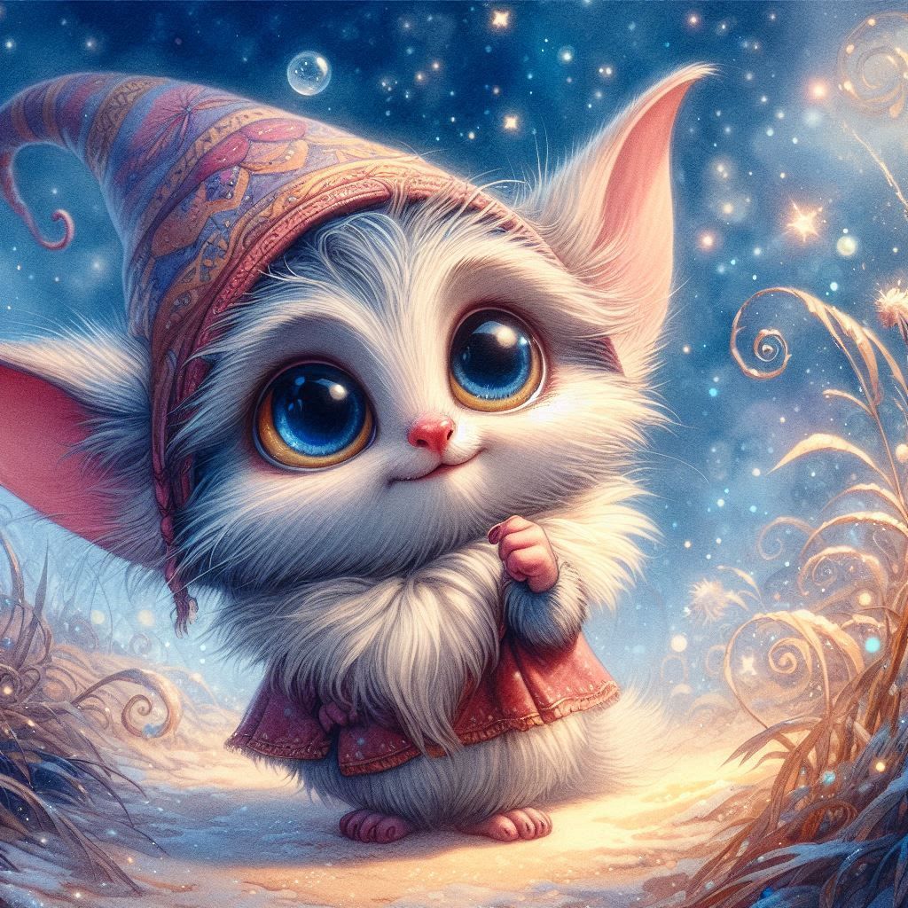 adorable fairy-tale fantasy creature portrait..