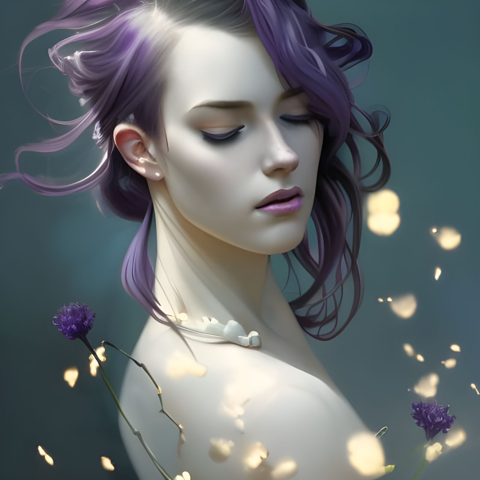 Lavender Girl 💟 Ai Generated Artwork Nightcafe Creator 9181