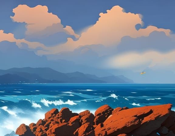 Seascape and rocks