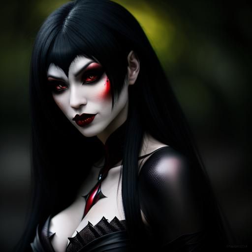 exotic vampiress Professional photography, bokeh, natural li...