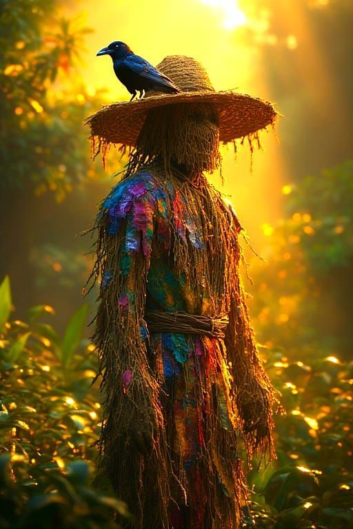 A full-bodied Jamaican scarecrow