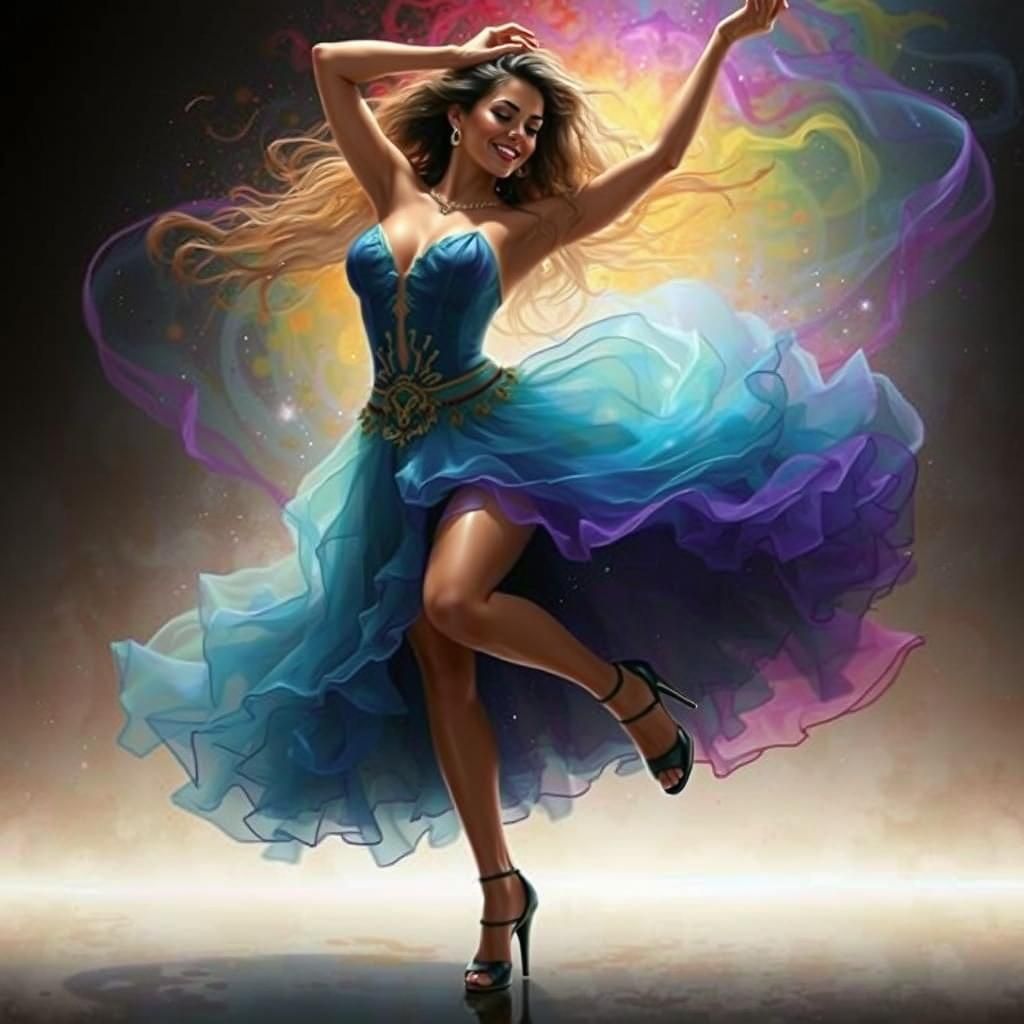 Portrait of a gorgeous performer enjoying her dance.  by @Joris