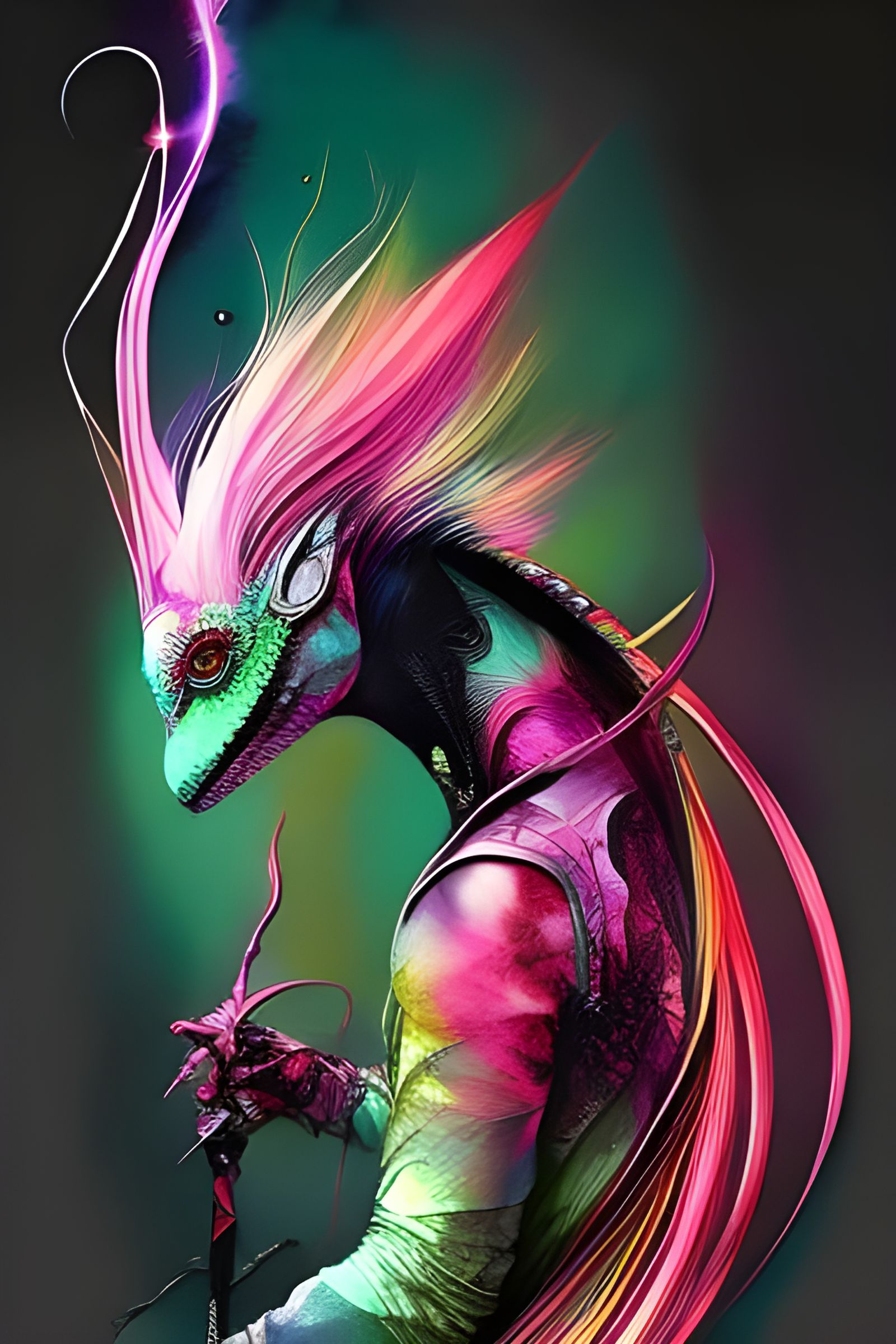 Challenge #159 - Lizardscape - Punk Rock Lizard   by @Grumpy 