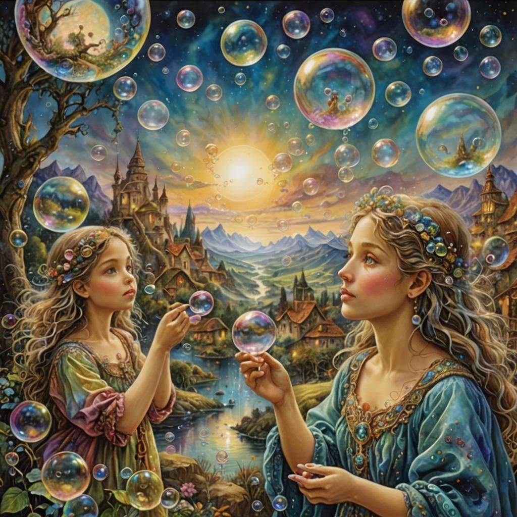 Josephine Wall : Soap_Bubbles Alienscape   by @HisBride