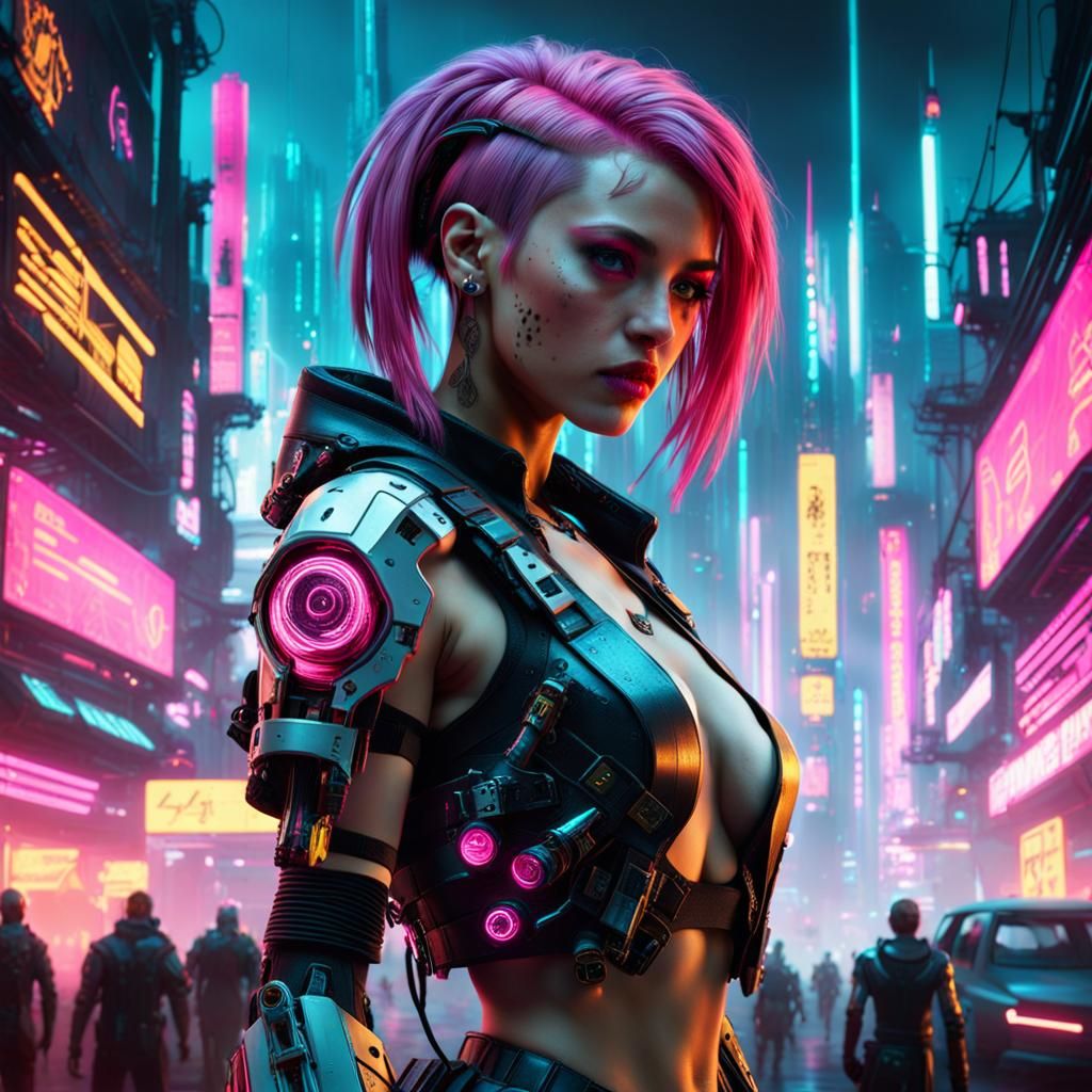 Cyberpunk girl  by @Yamiko94