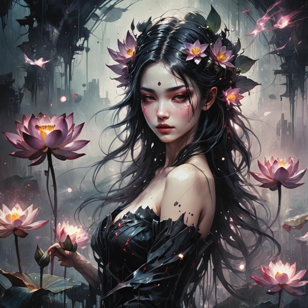 Black Lotus Ai Generated Artwork Nightcafe Creator 9365