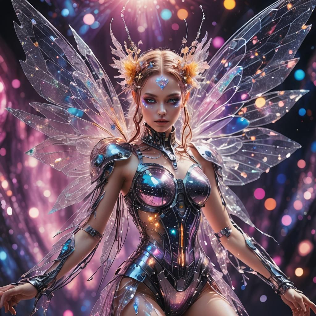 beautiful cyber fairy 
