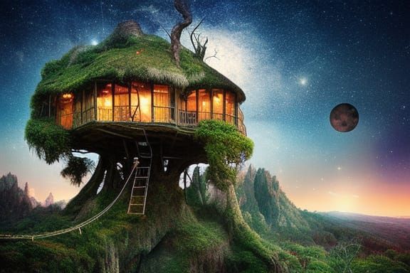 Treehouse - Ai Generated Artwork - Nightcafe Creator