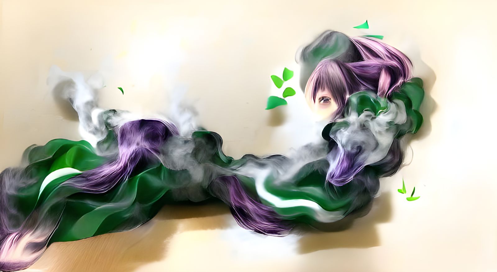 purple smoke, Green smoke