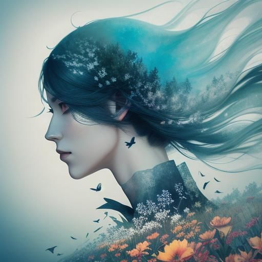 Susurrus whispers, mooglesweet dreams, Andreas Lie double exposure  by @Wendy Attenberger