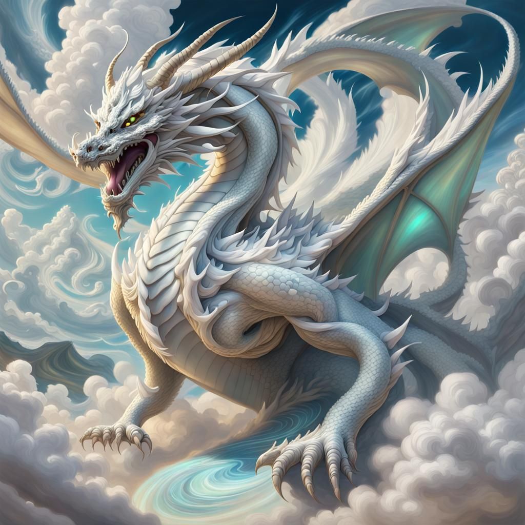 White Dragon - AI Generated Artwork - NightCafe Creator