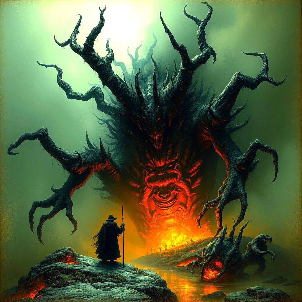 Horror Landscape in Doré and Rutkowski Style