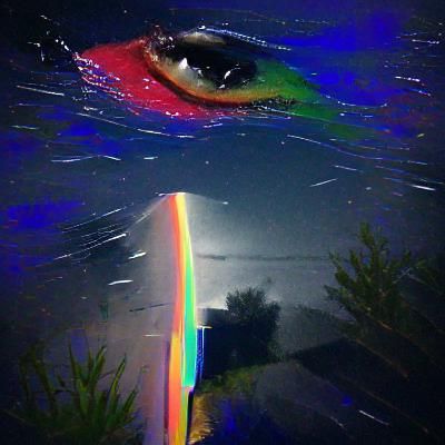 A midnight rainbow crying