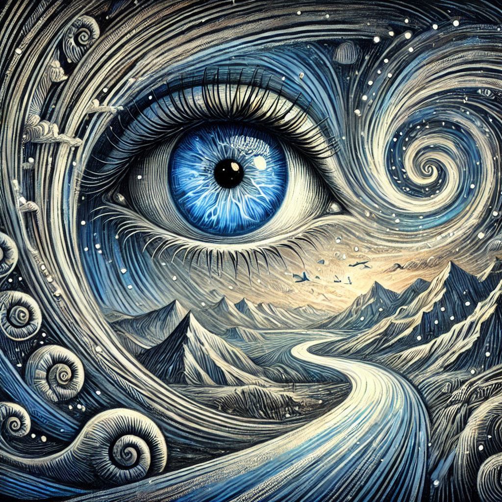 surreal eye drawing