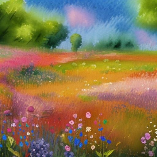 Flower Meadow - Painting 2