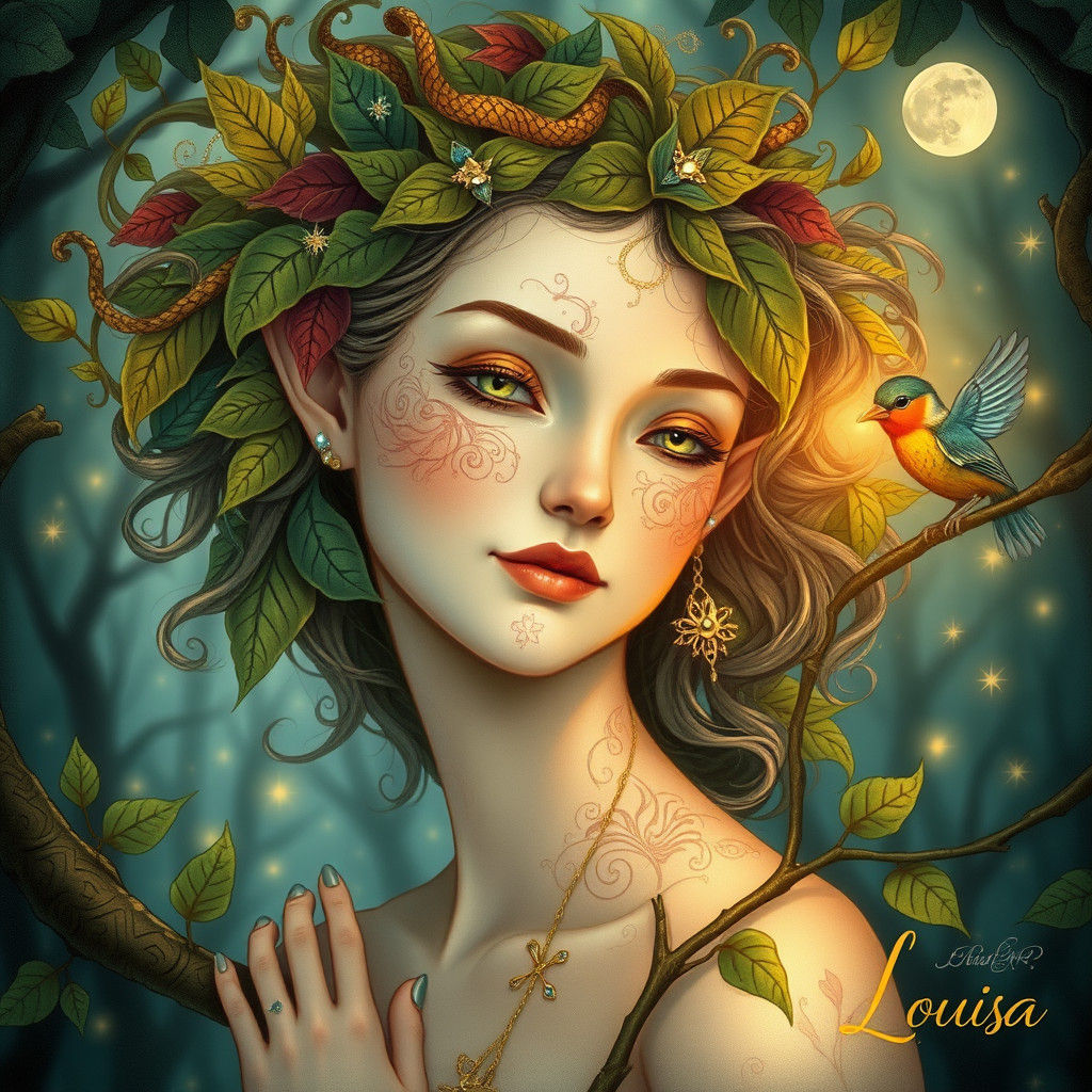 ELVEN PORTRAIT, an enchanting character inspired by nature, ...