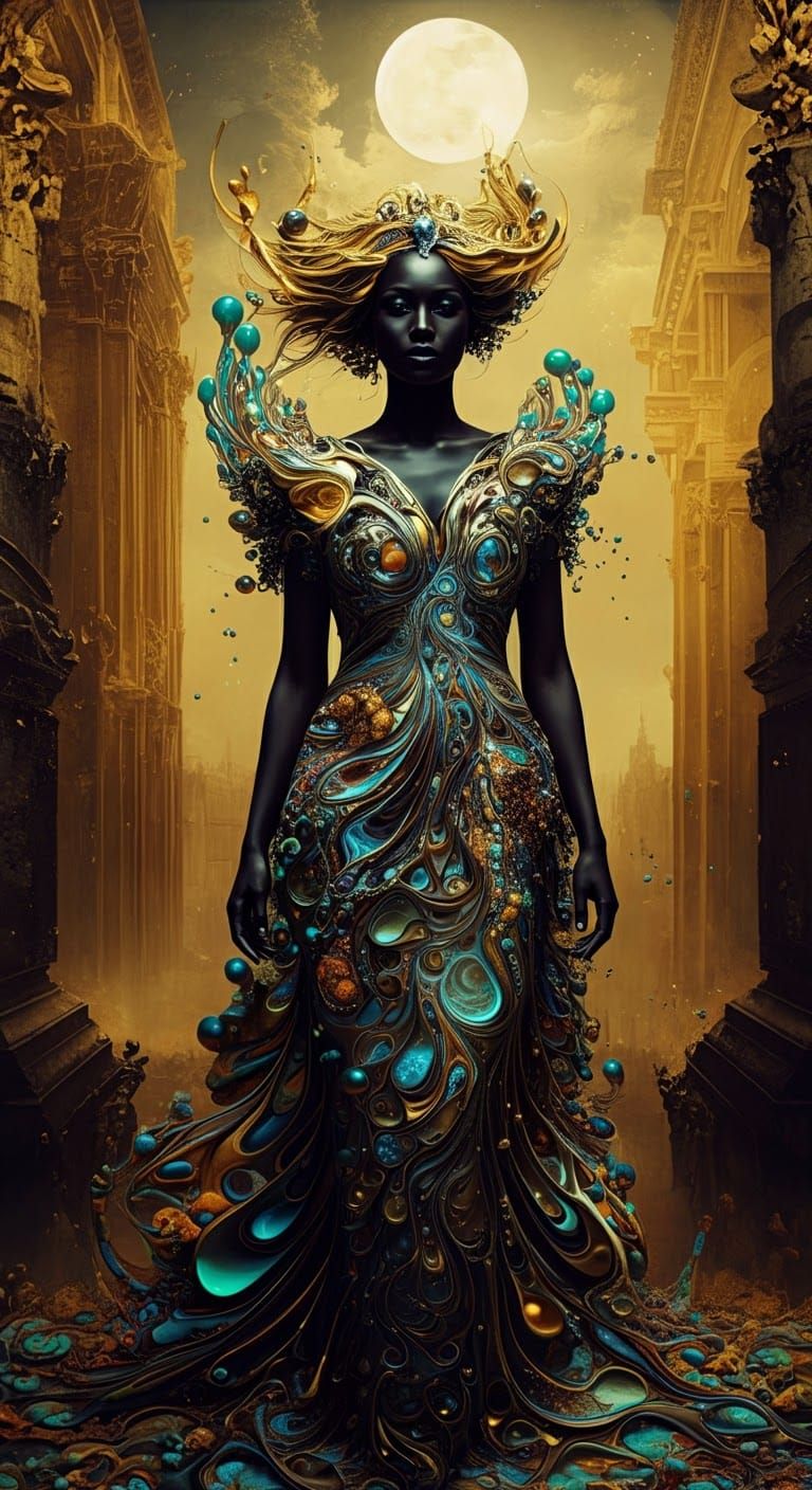 Ferrofluid gown