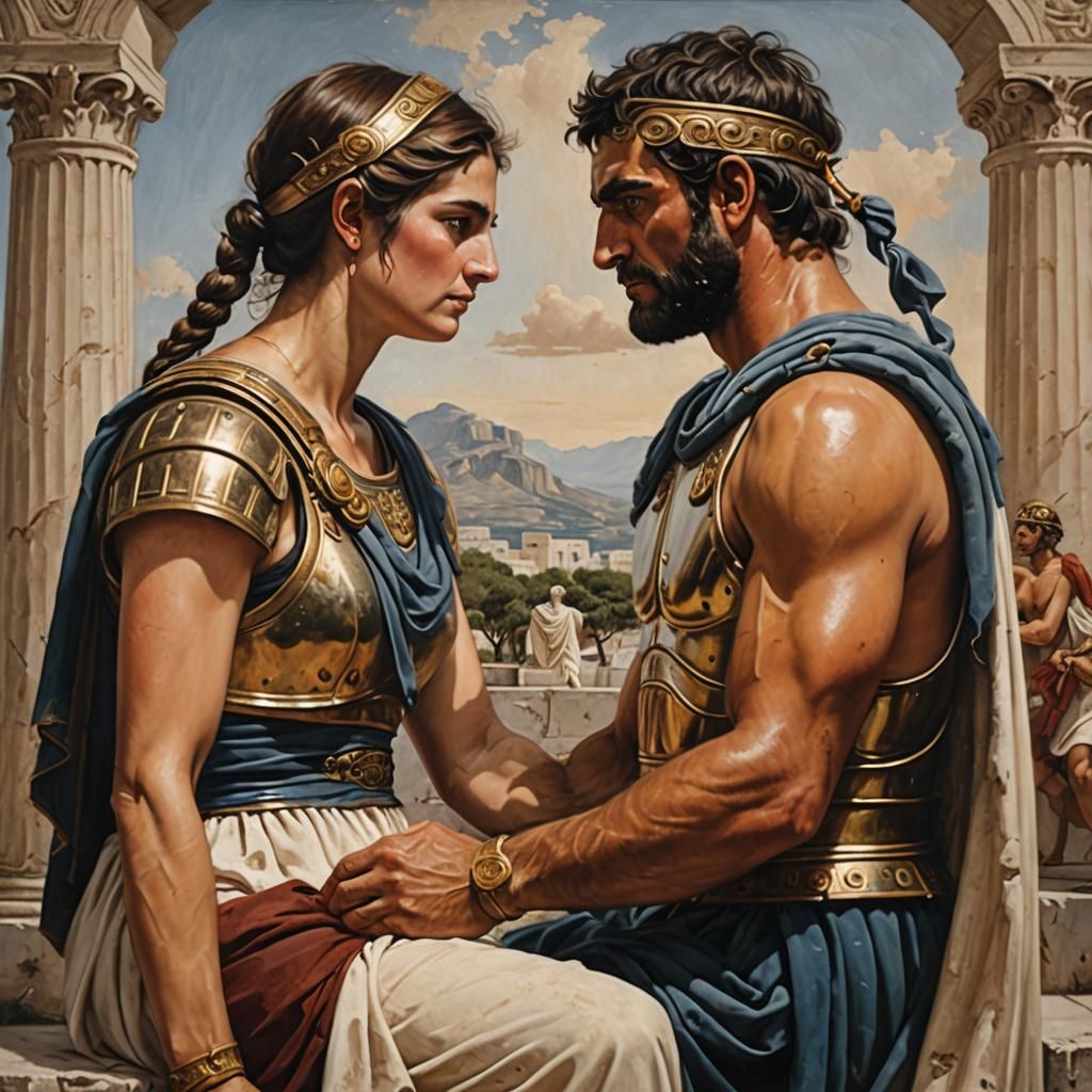 Theseus and Antiope - AI Generated Artwork - NightCafe Creator