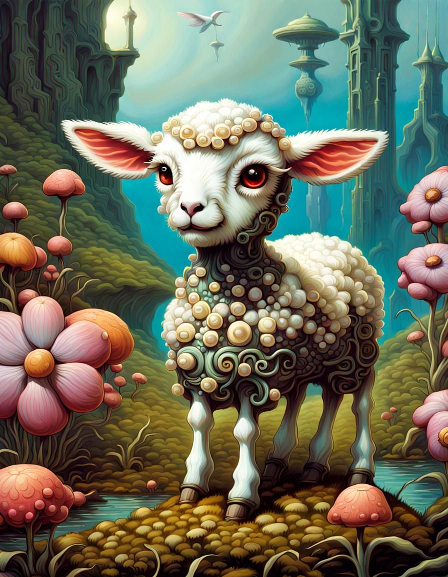 alien lamb AI Generated Artwork NightCafe Creator