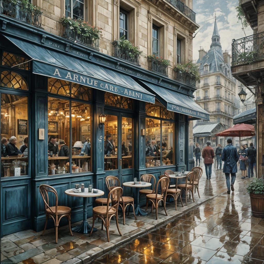 Parisian cafe  by @ArwenEvenstar