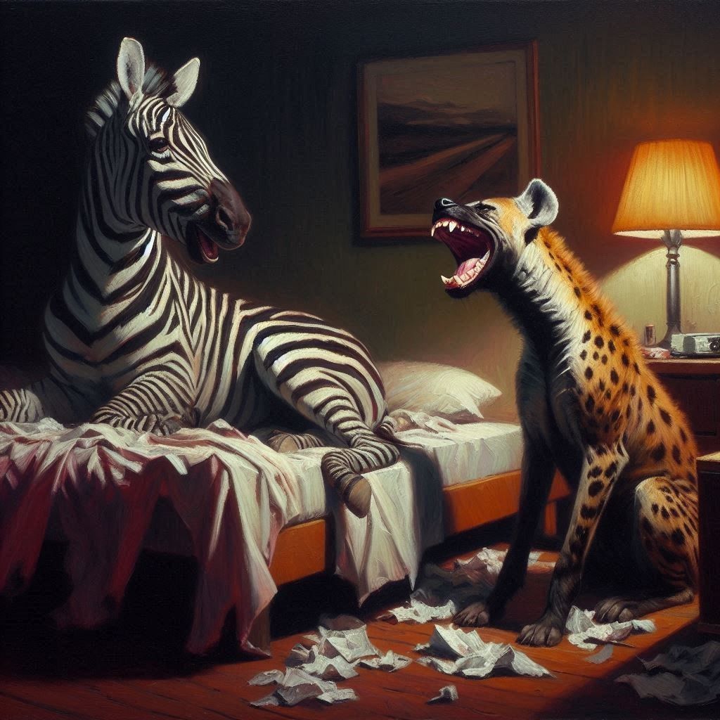 Zebra and Hyena