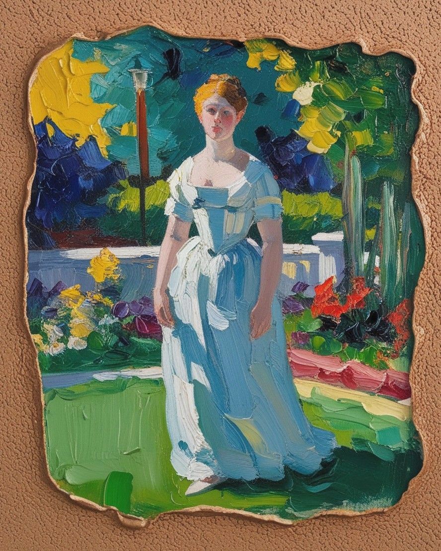 Impasto painting style, portrait