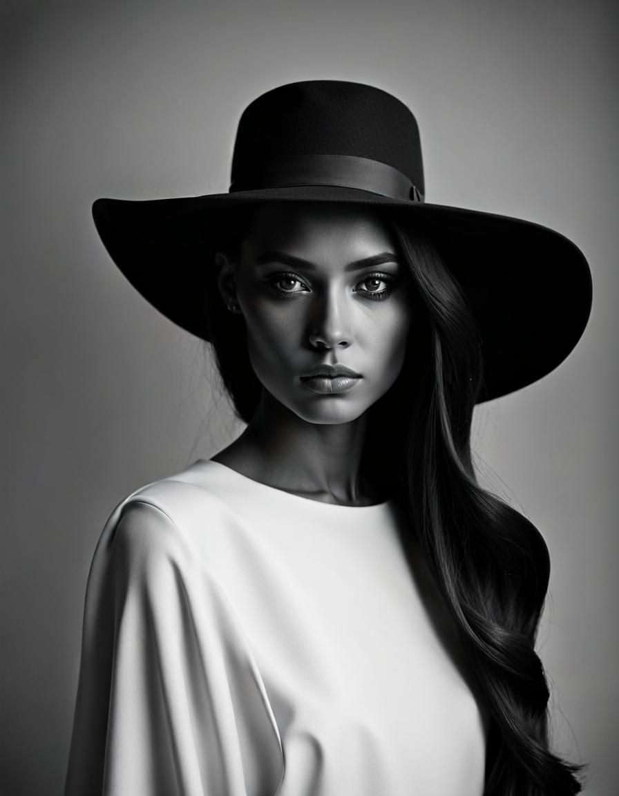 The woman with the hat