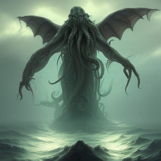 Cthulhu rises. - AI Generated Artwork - NightCafe Creator