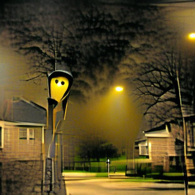 Streetlight night eerie
