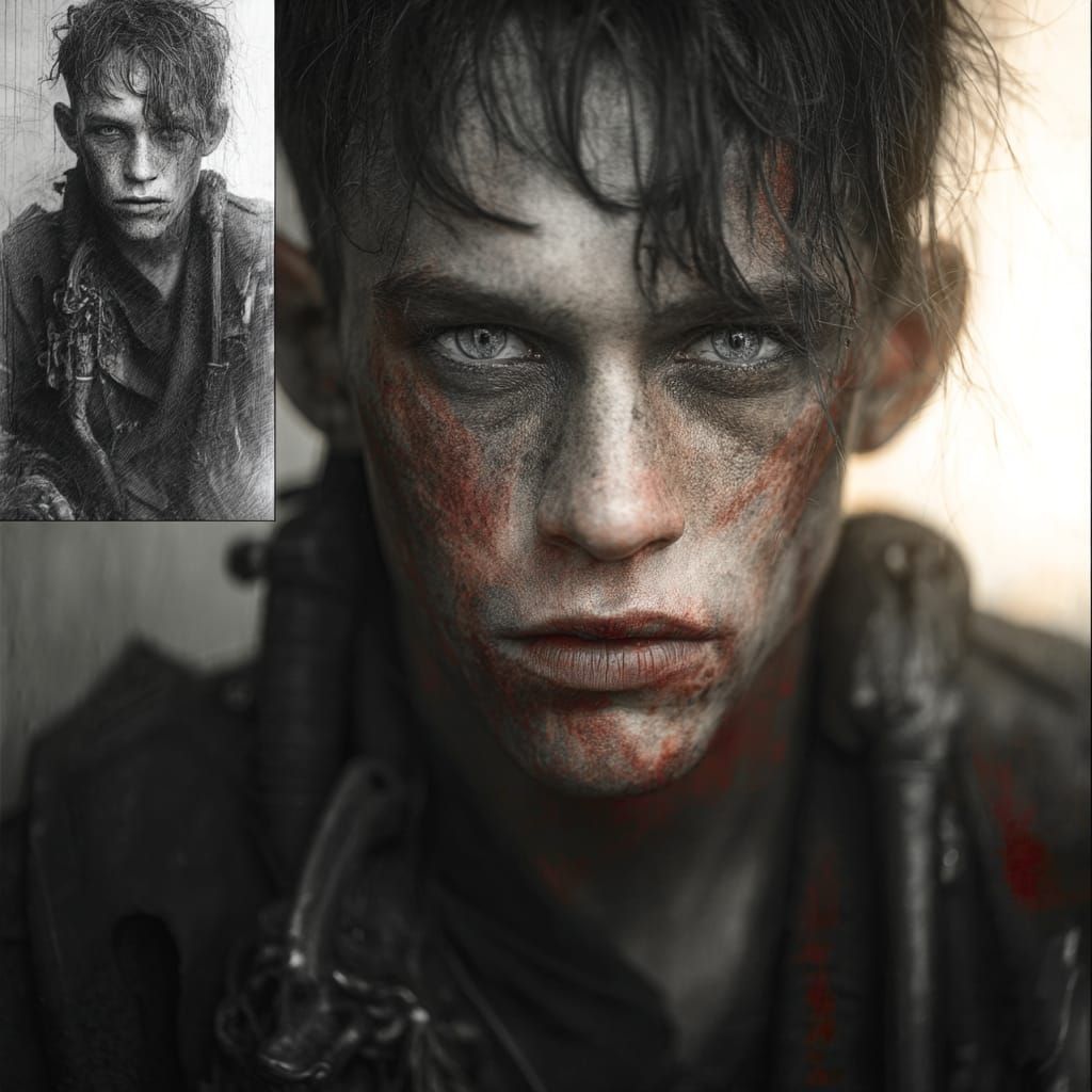 portrait of his young self