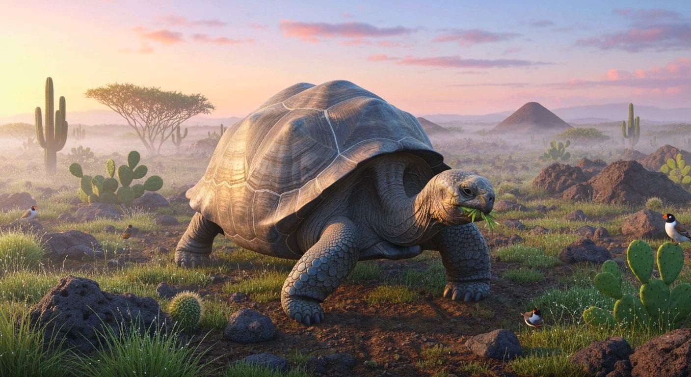 Pinta Giant Tortoise Galápagos Extinct in 2012  by @Tasha