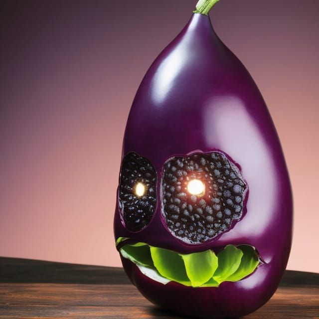 Attack of the Killer Eggplant AI Generated Artwork NightCafe Creator