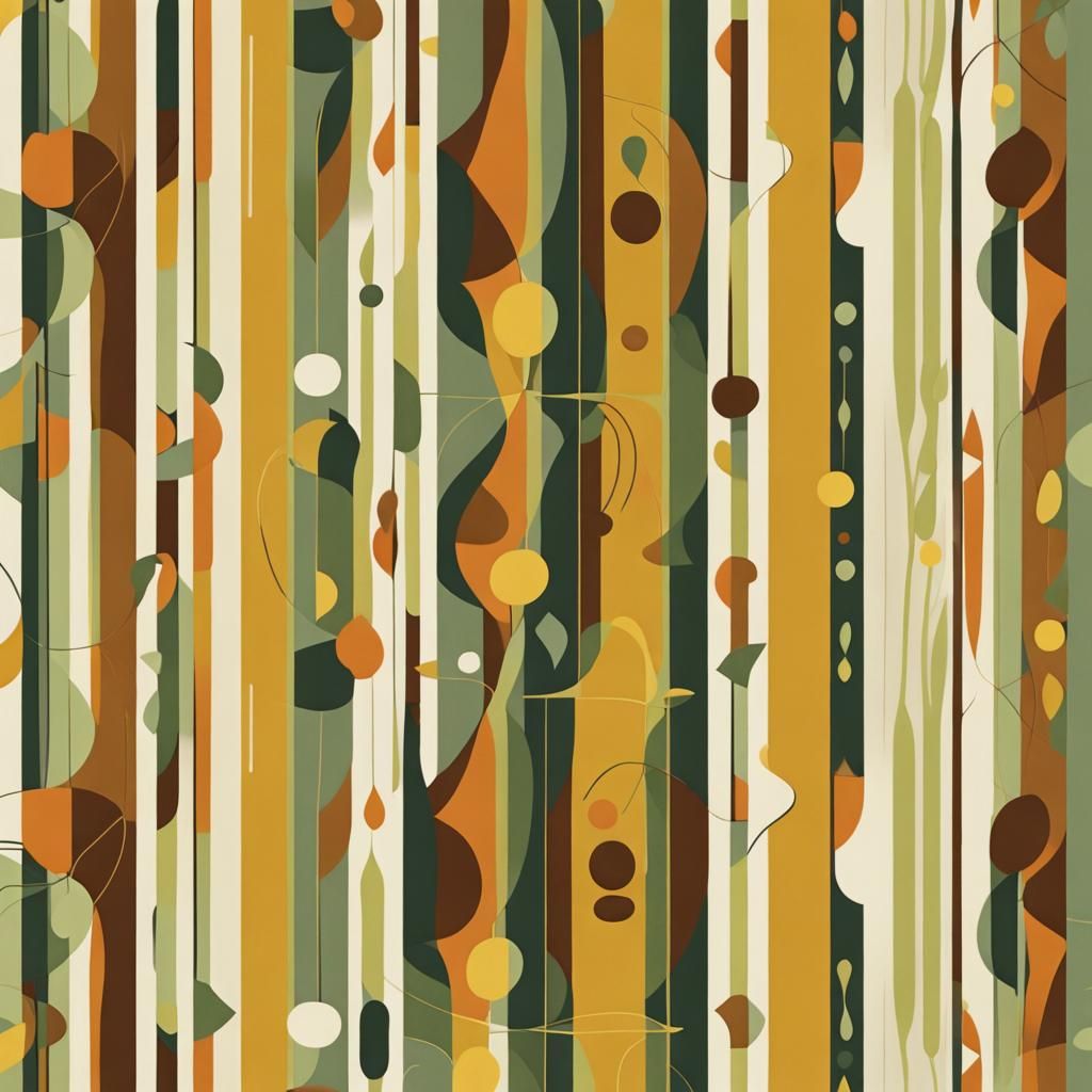 retro pattern using a retro color palette featuring colors like mustard ...