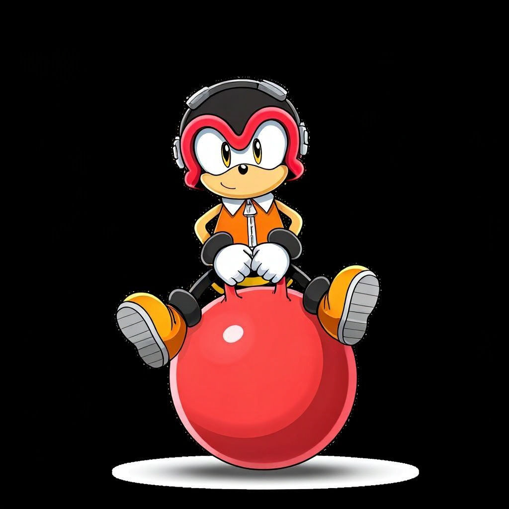 Charmy Bee on a hopper ball