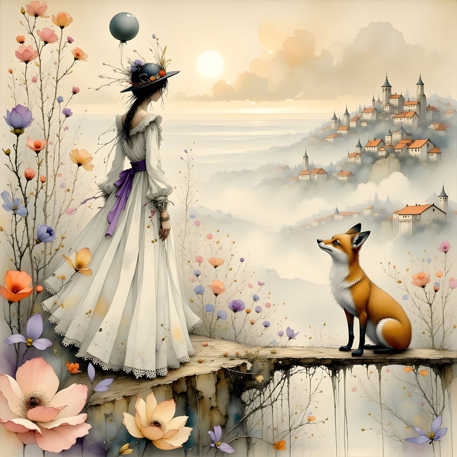 La fille au renard  by @Biboo