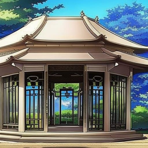 Rich Mansion gazebo japanese-european architecture 3D Game Cinematic Feel, Epic 3D Videogame Graphics, Intricately Detailed, 8K Resolution,...