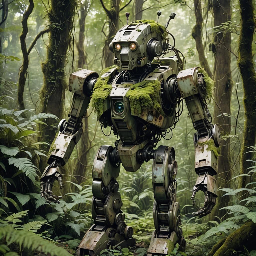 Nature Reclaims Colossal Robot Relic